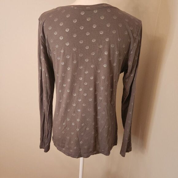 Gray Super soft Blouse with silver polka dots - Picture 7 of 7
